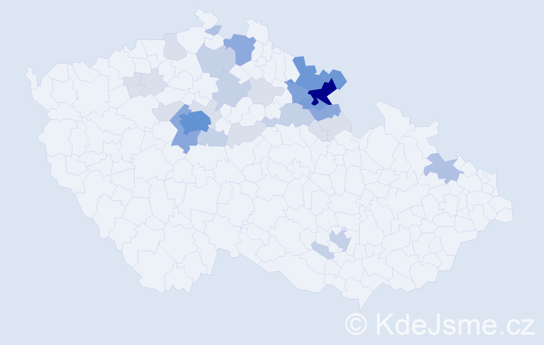 Příjmení: 'Nýčová', počet výskytů 109 v celé ČR