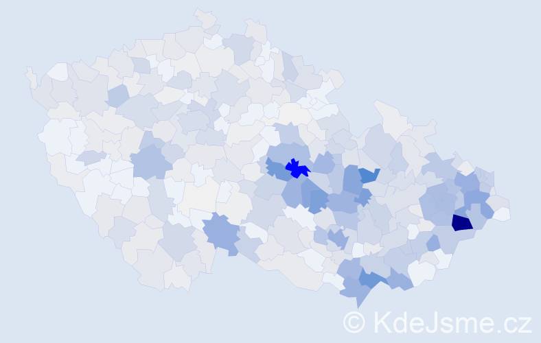 Příjmení: 'Vašek', počet výskytů 2183 v celé ČR