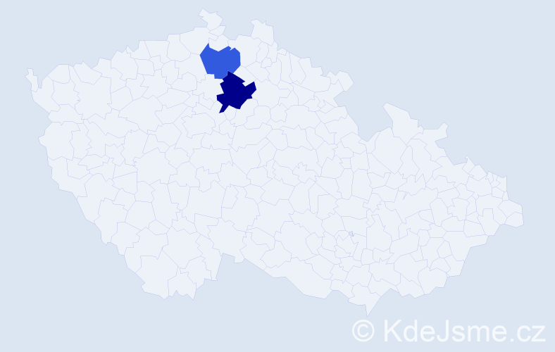 Příjmení: 'Gulichová', počet výskytů 3 v celé ČR