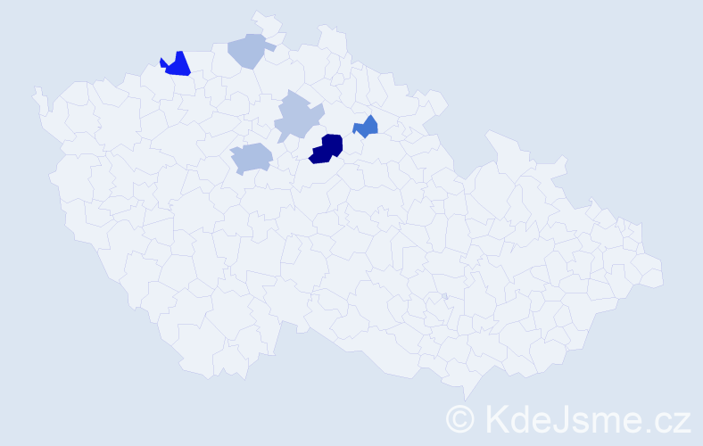 Příjmení: 'Volmuthová', počet výskytů 18 v celé ČR