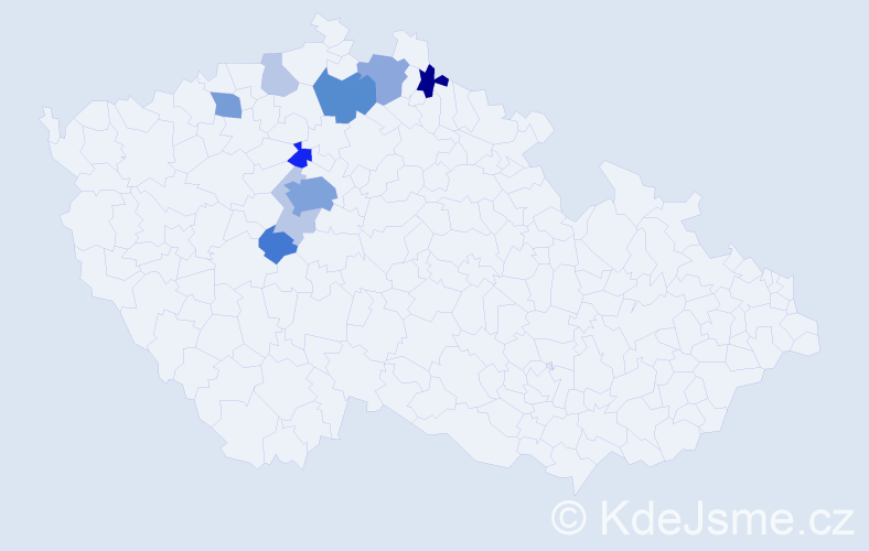Příjmení: 'Sibřinová', počet výskytů 30 v celé ČR