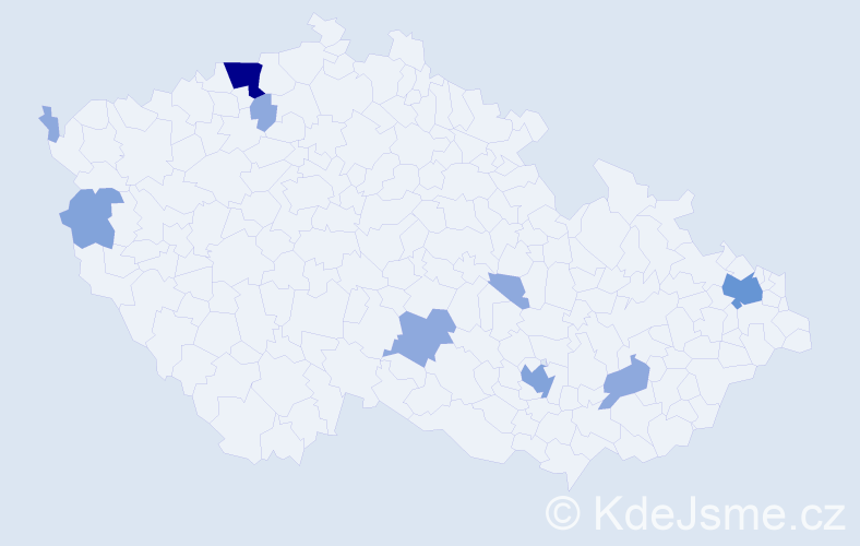 Příjmení: 'Leličová', počet výskytů 20 v celé ČR