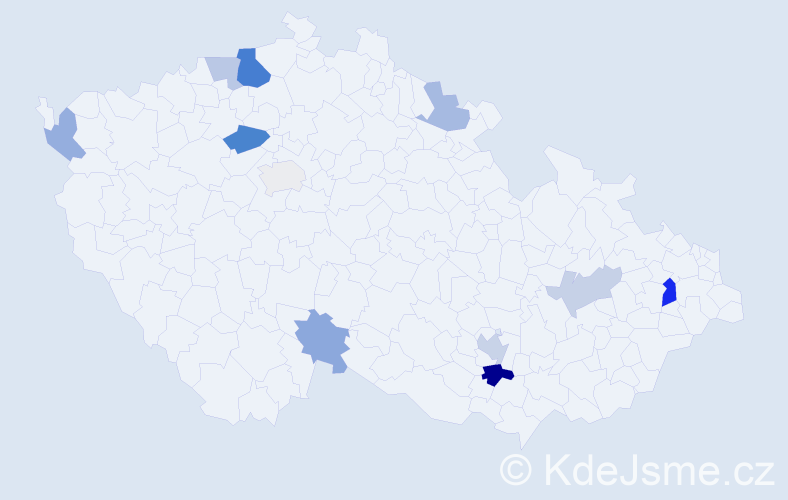 Příjmení: 'Matzková', počet výskytů 21 v celé ČR