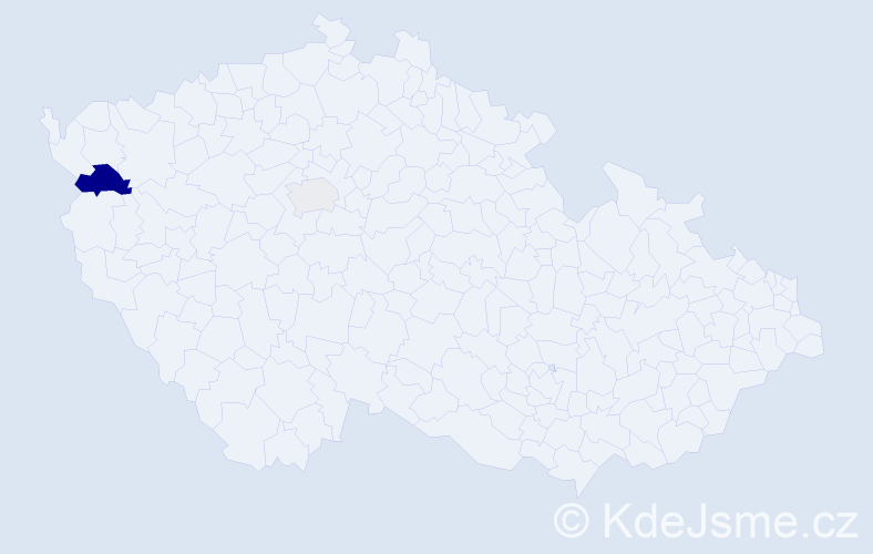 Příjmení: 'Haskell', počet výskytů 4 v celé ČR