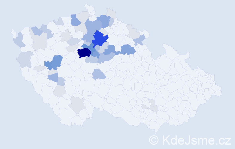 Příjmení: 'Šimáňová', počet výskytů 188 v celé ČR