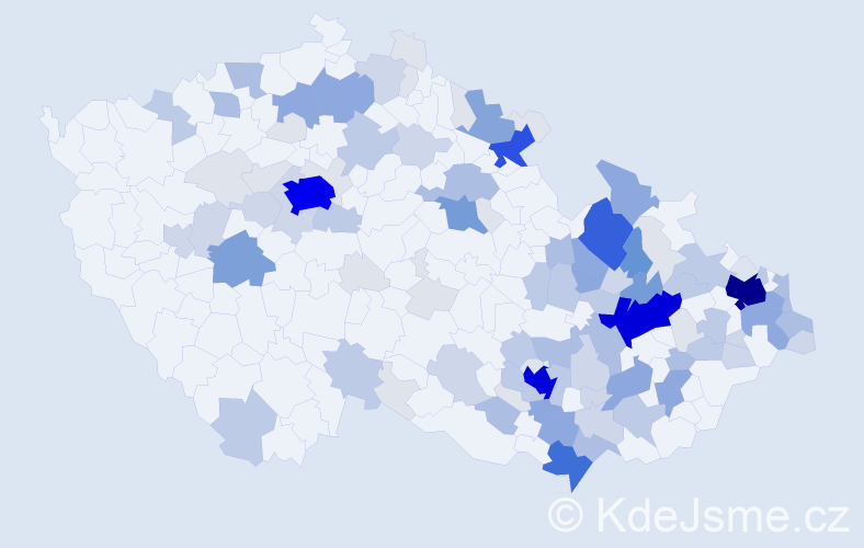 Příjmení: 'Rotter', počet výskytů 401 v celé ČR