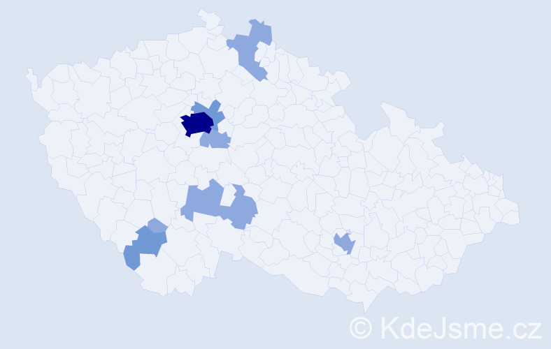 Příjmení: 'Sidun', počet výskytů 18 v celé ČR