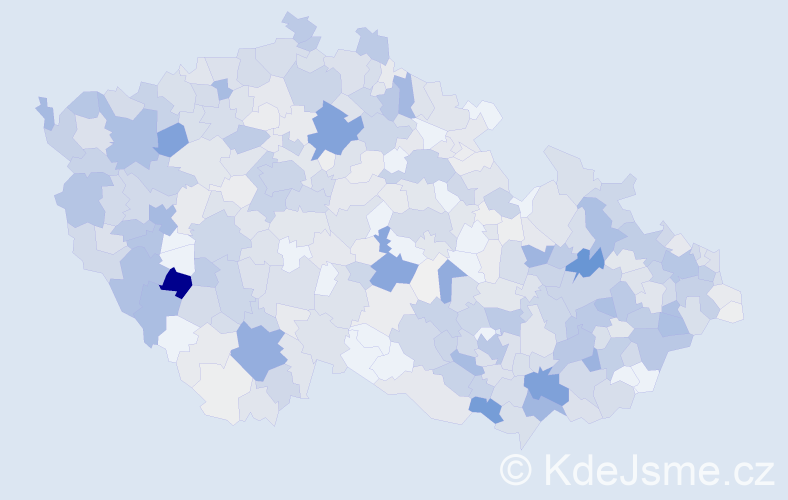 Příjmení: 'Hlaváč', počet výskytů 3103 v celé ČR