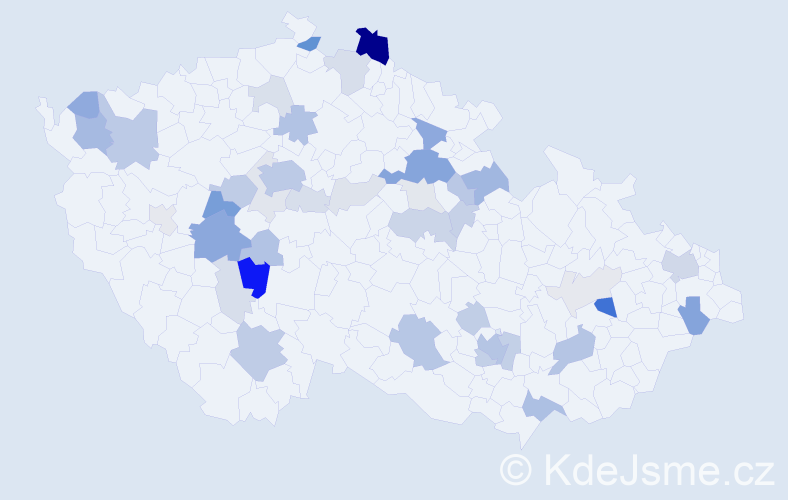 Příjmení: 'Labská', počet výskytů 127 v celé ČR