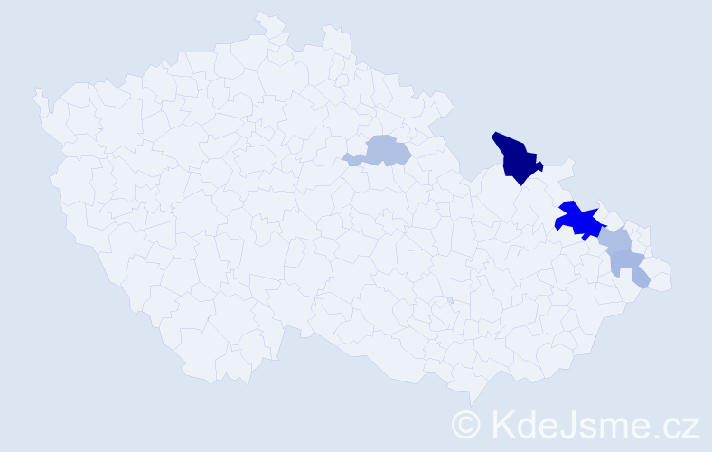 Příjmení: 'Nawarová', počet výskytů 12 v celé ČR