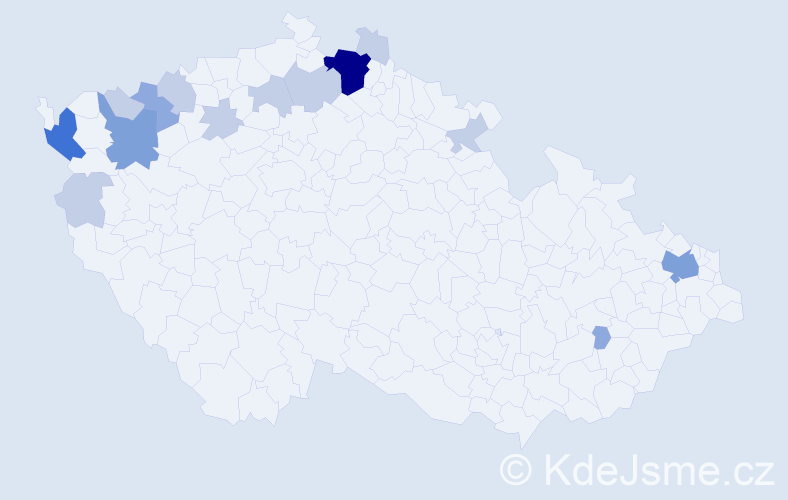 Příjmení: 'Hrkota', počet výskytů 35 v celé ČR