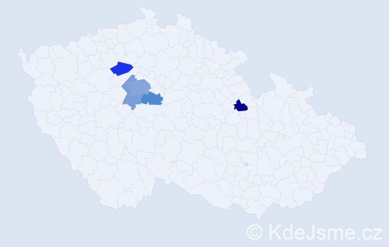 Příjmení: 'Kormoutová', počet výskytů 10 v celé ČR