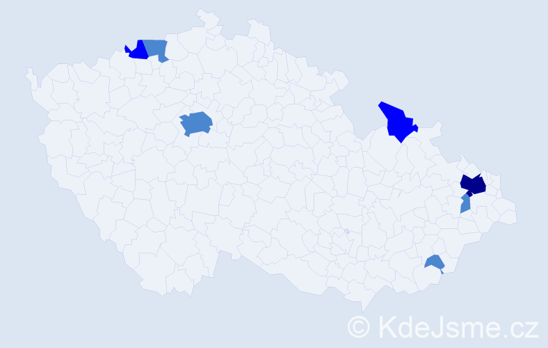 Příjmení: 'Spasovová', počet výskytů 11 v celé ČR