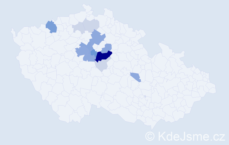 Příjmení: 'Nezavdalová', počet výskytů 39 v celé ČR
