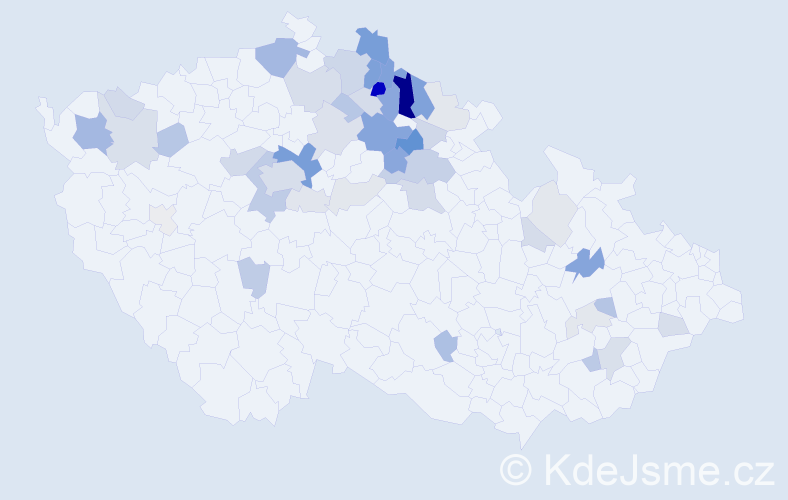 Příjmení: 'Machačka', počet výskytů 144 v celé ČR