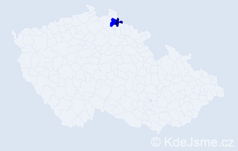 Příjmení: 'Kaschel', počet výskytů 5 v celé ČR