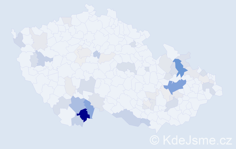 Příjmení: 'Tisoň', počet výskytů 175 v celé ČR
