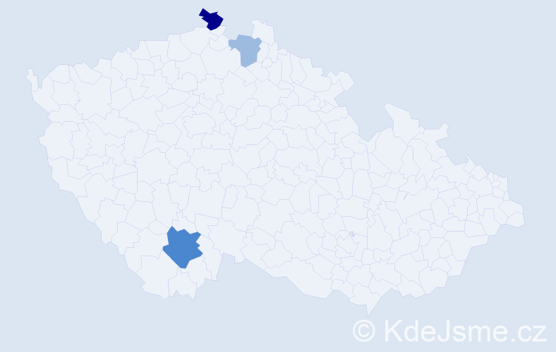Příjmení: 'Fránik', počet výskytů 7 v celé ČR