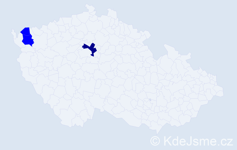 Příjmení: 'Hubaty', počet výskytů 4 v celé ČR