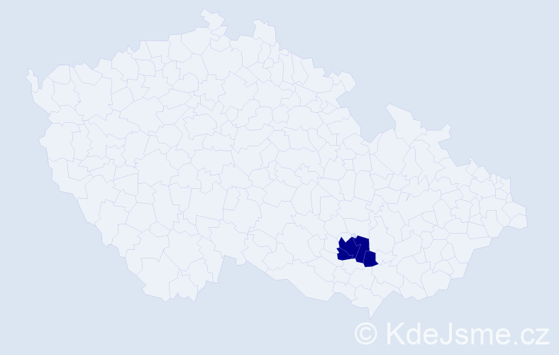Příjmení: 'Pokryvač', počet výskytů 3 v celé ČR