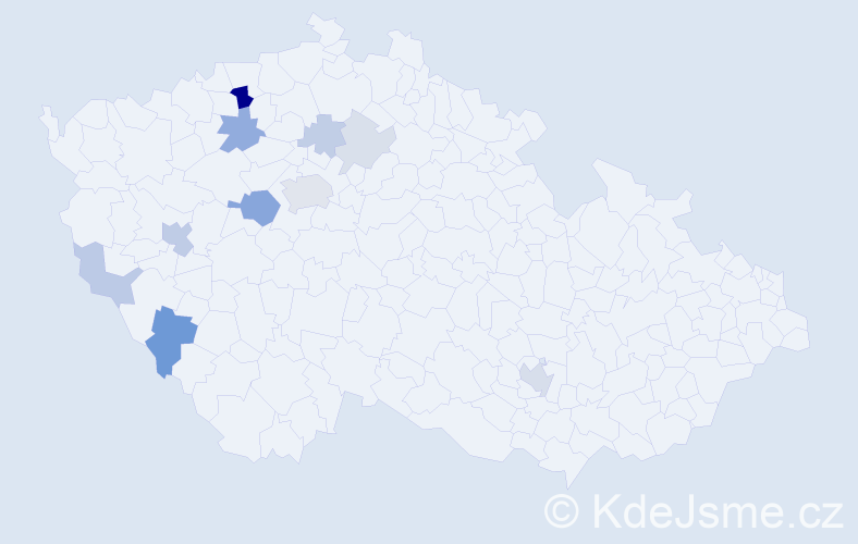 Příjmení: 'Wallnerová', počet výskytů 26 v celé ČR