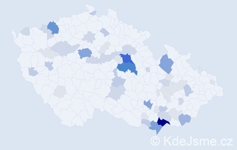 Příjmení: 'Mazuchová', počet výskytů 169 v celé ČR