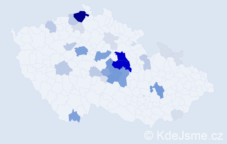 Příjmení: 'Korejtko', počet výskytů 128 v celé ČR