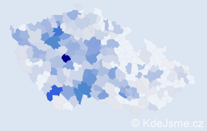 Příjmení: 'Hrbek', počet výskytů 1216 v celé ČR