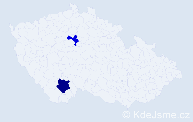 Příjmení: 'Trapek', počet výskytů 8 v celé ČR