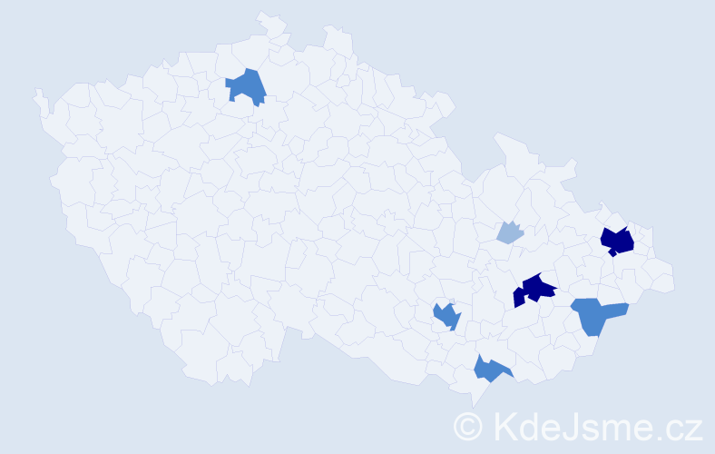 Příjmení: 'Špittová', počet výskytů 17 v celé ČR