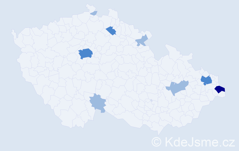 Příjmení: 'Mankovecký', počet výskytů 14 v celé ČR