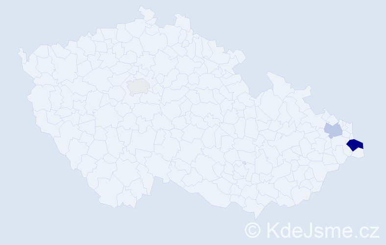 Příjmení: 'Stanieczková', počet výskytů 8 v celé ČR