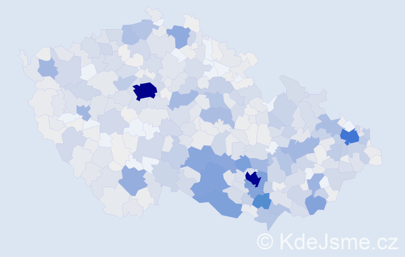 Příjmení: 'Urbánek', počet výskytů 3624 v celé ČR