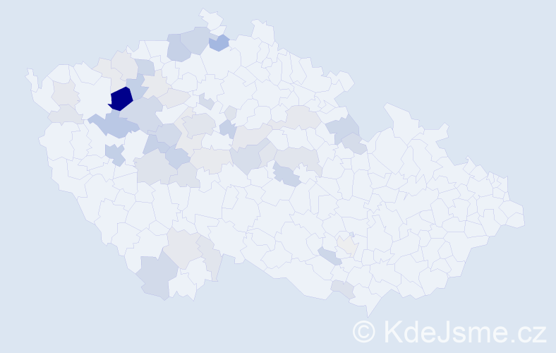 Příjmení: 'Kail', počet výskytů 157 v celé ČR