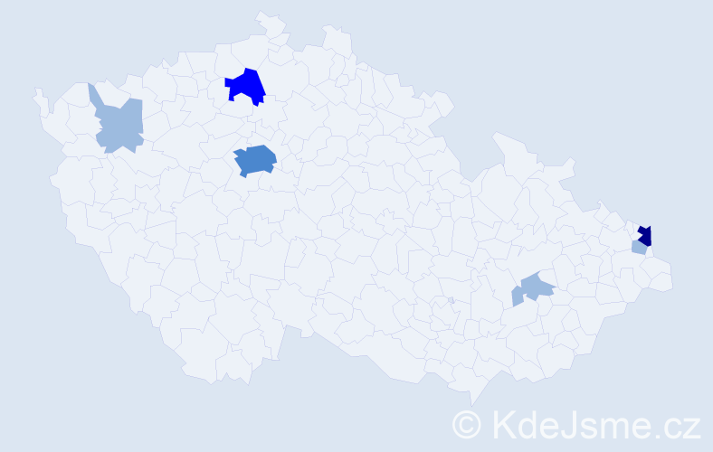 Příjmení: 'Barcajová', počet výskytů 12 v celé ČR