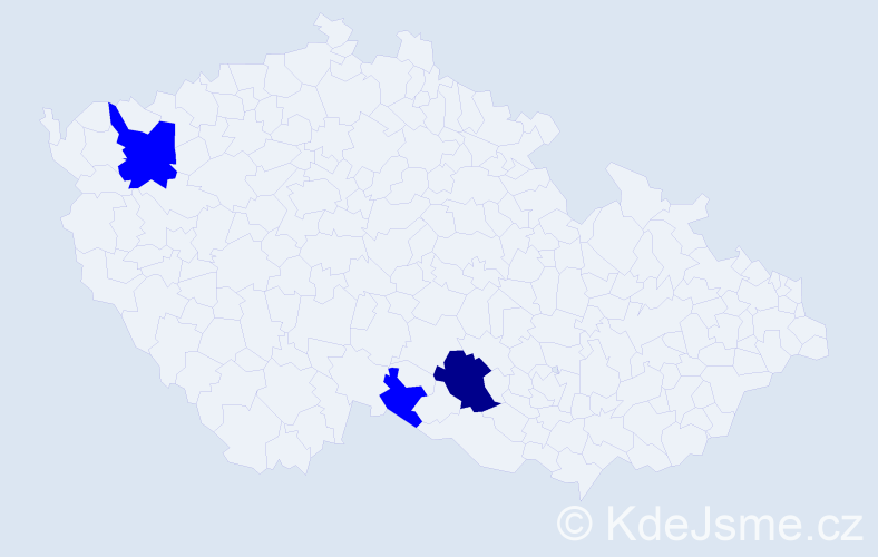 Příjmení: 'Strohmer', počet výskytů 4 v celé ČR