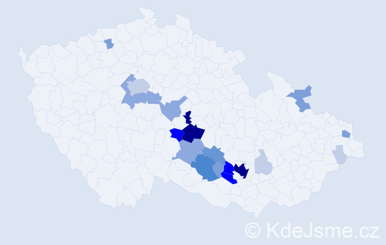 Příjmení: 'Křípal', počet výskytů 78 v celé ČR