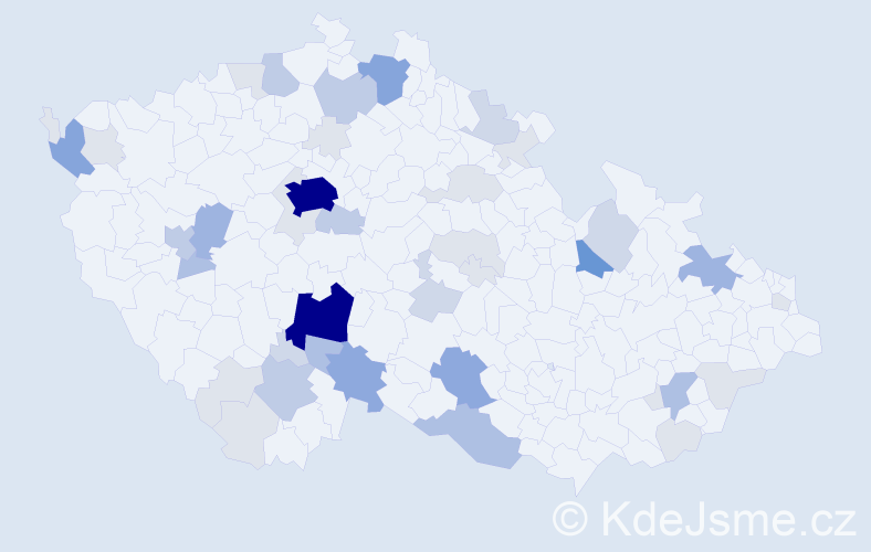 Příjmení: 'Machoňová', počet výskytů 161 v celé ČR