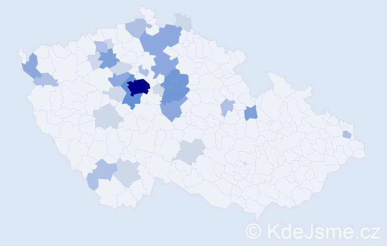 Příjmení: 'Caldová', počet výskytů 85 v celé ČR