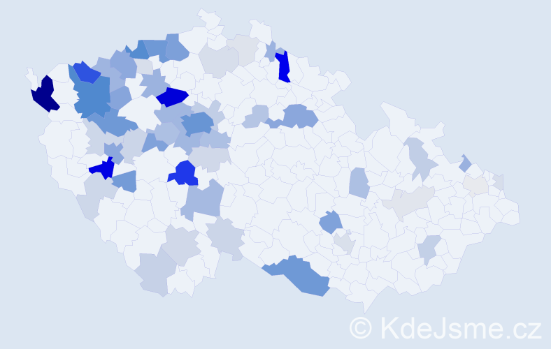 Příjmení: 'Wild', počet výskytů 216 v celé ČR
