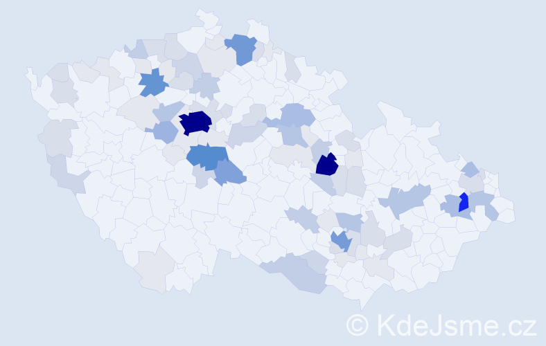 Příjmení: 'Kladivová', počet výskytů 339 v celé ČR