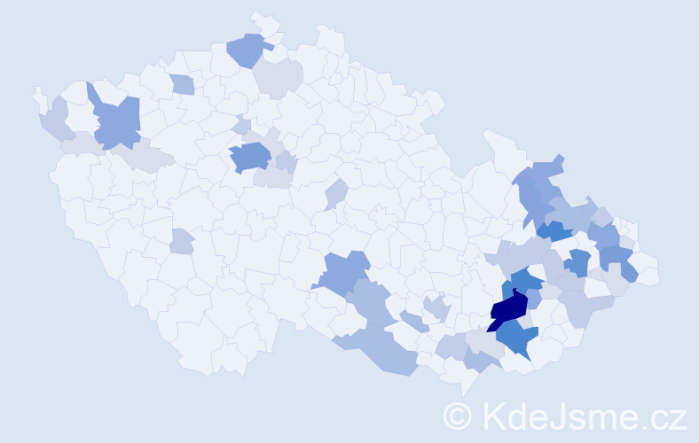 Příjmení: 'Buksová', počet výskytů 156 v celé ČR