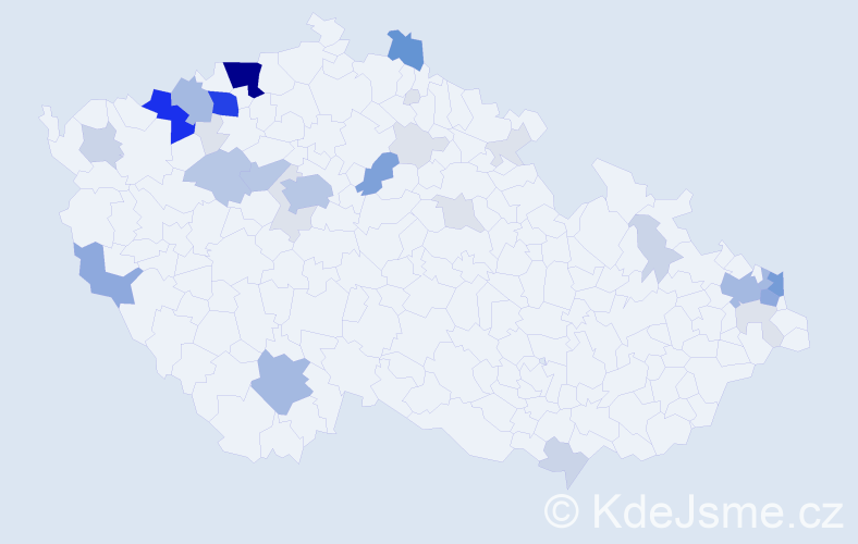 Příjmení: 'Fako', počet výskytů 134 v celé ČR