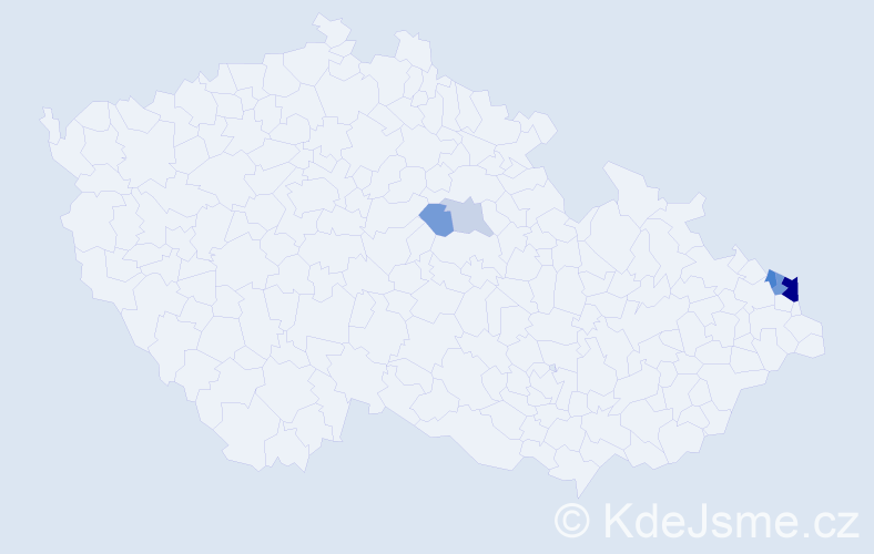 Příjmení: 'Knispel', počet výskytů 15 v celé ČR