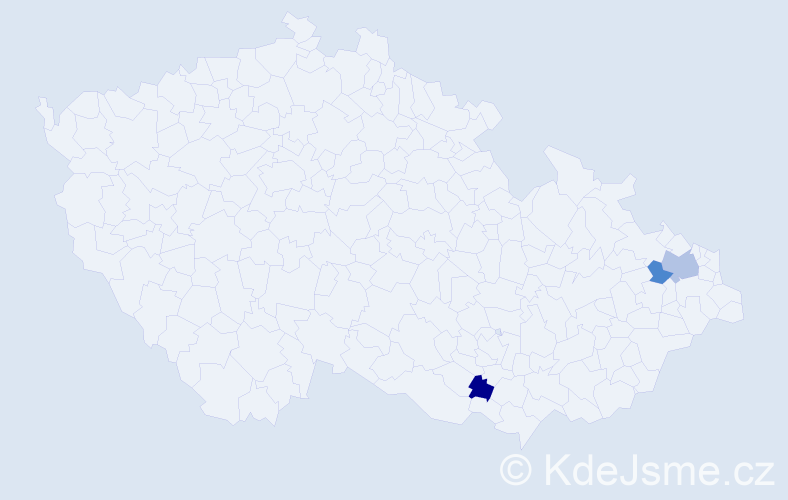Příjmení: 'Močoch', počet výskytů 4 v celé ČR