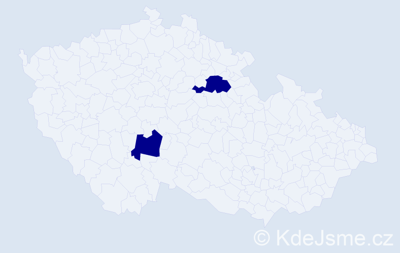 Příjmení: 'Kriváneková', počet výskytů 2 v celé ČR