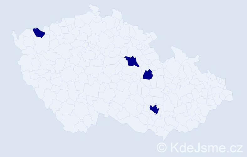 Příjmení: 'Banzet', počet výskytů 4 v celé ČR