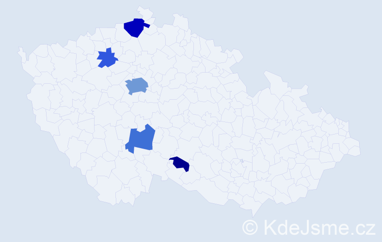 Příjmení: 'Vobnášilová', počet výskytů 28 v celé ČR