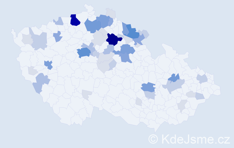 Příjmení: 'Roudná', počet výskytů 166 v celé ČR