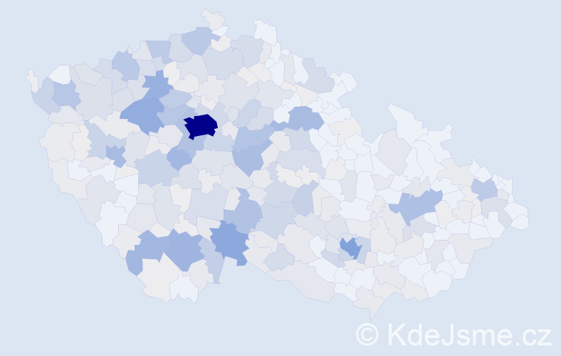 Příjmení: 'Hrbek', počet výskytů 1209 v celé ČR